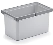 Naber Mülleimer | Modell 8012491 | Volumen 13L | 230 x 382 x 216 mm | Kunststoff Grau