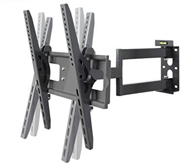 VCM Universal TV Halterung | VESA Wandhalterung | Halter neigbar schwenkbar ausziehbar | Belastbarkeit bis zu 25kg - WS200 Schwarz