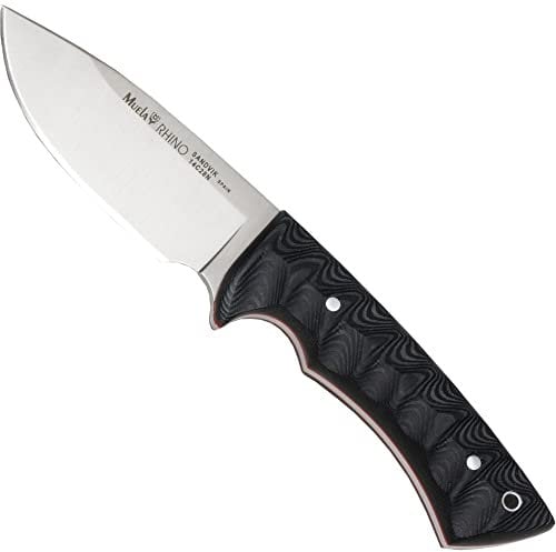 Muela Mixte - Adulte Rhino Micarta Noir Couteau Argent Taille Unique