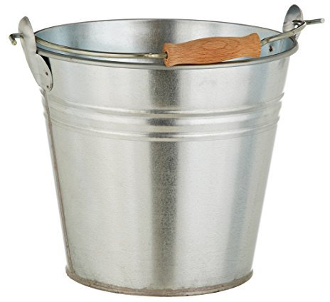 Dehner Dekoeimer, Ø 28 cm, Höhe 28 cm, verzinkt, silber