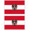 Vinyl-Aufkleber, Aufkleber, Österreich Flagge, 75 mm, 2 Stück