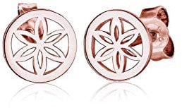 Elli Ohrringe Damen Blume Ornament Filigran in 925 Sterling Silber Rosé vergoldet