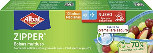 Albal Sacs Multi-Usages, ZIPPER, Fermeture Zip Hermétique (1L), 1 Unité