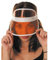 Party Pro 86524 orange Poker Visier, Mehrfarbig