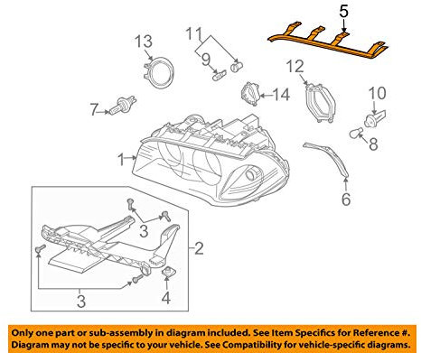 ECHTE Scheinwerfer Dichtung Obere Halterung rechts passt BMW X3 E83 2004–2010