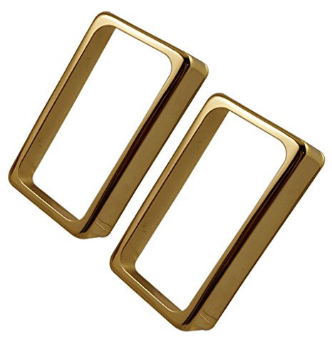 HomeDecTime Ein Paar Humbucker Tonabdeckungen Aus Messing für E Gitarren Ersatzteile - Golden