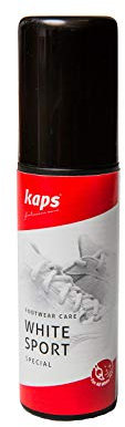 Kaps Blanqueador y Restaurador De Color Para Calzado Deportivo Zapatos Zapatillas De Deporte, de Tela Lona O Cuero, Con Aplicador De Esponja, White Sport (75 ml - 2.53 fl. Oz.)