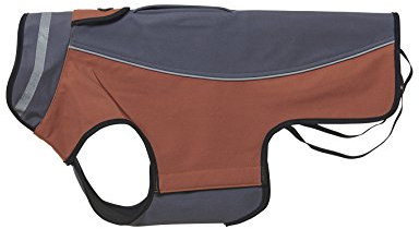 Kruuse Buster Softshell Hunde Mantel (Medium/Large) (Stahl-Grau/Leder-Braun)
