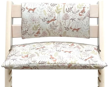 Blausberg Baby - Sitzkissen Kissen Polster Set Junior für Tripp Trapp ohne Schlitz im Sitzkissen, Materialien OEKO-TEX® Standard 100 zertifiziert - Fuchs Beige