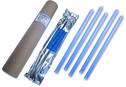 Cyalume, 40cm SnapLight NON-IMPACT in Blau (5-er Pack) - mit je einem Ring am Endstück - 8 Stunden Leuchtdauer - einzeln verpackt - 360° Rundumlicht - ungiftig und nicht entflammbar
