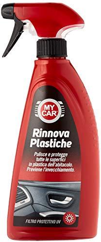My Car, Rinnova Plastiche, Lucida, Rinnova e Deterge Plastica e Gomma, Ideale per Interni, Fascioni e Guarnizioni, 375 ml