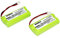 INTENSILO 2x NiMH Batteria 800mAh (2.4V) per Telefono Cordless Siemens Gigaset AL110, AL110 Duo, AL110 Trio, AL110a come V30145-K1310-X359.