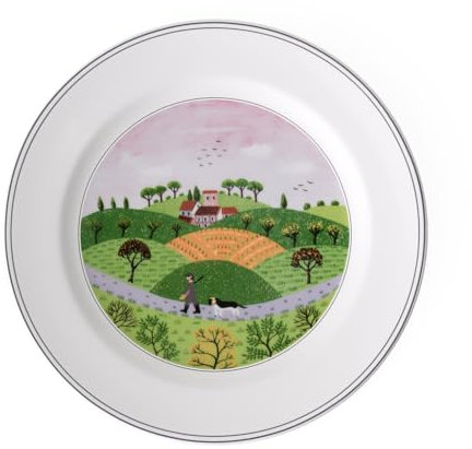 Villeroy & Boch – Design Naif Assiette Plate 27 Cm, Garanti Lave-Vaisselle, Compatible Micro-Ondes, Vaisselle, Porcelaine Premium, Vert