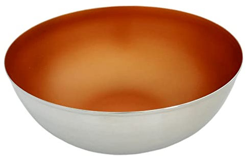 Tupperware Allegra Metallic Schüssel 5 Liter rötlichgelb/orange/silber Stainless Steel Line Sonderedition