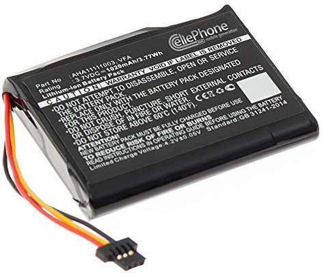 cellePhone Akku Li-Ion kompatibel mit Tomtom Start 52 60 62 - VIA 52 1605 (Ersatz für AHA11111003 / AT5)
