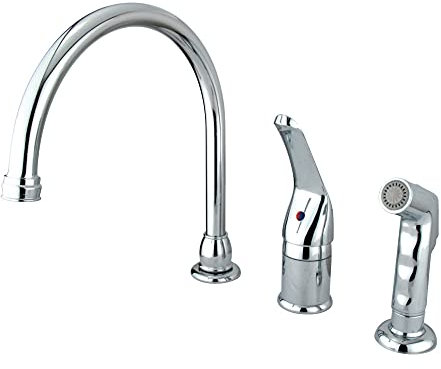 Kingston KB821 Widespread Kitchen Faucet, Polished Chrome