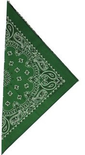 Fabfive - HAV-A-Hank - Original Made in USA Bandana - Hunter Green, Größe One Size/Ohne Größe