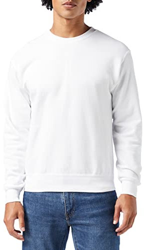 Fruit of the Loom Men's Set-in Classic Sweater, White, L UK