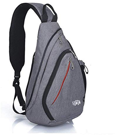 EGOGO Multifunktions Schultertasche Rucksack Crossbody Tasche Sling Tasche Wandern Dackpack ein sollte Schultergurt für Männer und Frauen E300-4 (Dark Grey)