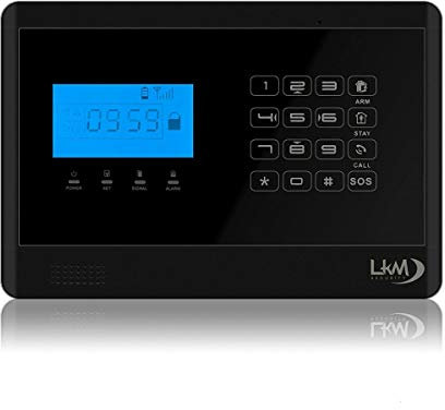 LKM Security M2E S8 Alarmanlage Komplettset ● 15-Teilig ● LCD Touch | GSM | Abschreckung | Wireless | Sicherung | schwarz