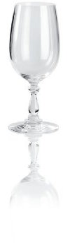 Alessi MW02/1 Dressed Bicchiere per Vini Bianchi, Vetro Cristallino, Trasparente, 4 unità