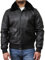 BRANDSLOCK Herren Fliegerjacke aus echtem Shearling Lammfell Leder Bomber Fliegerjacke