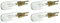 Ufixt 4 x Fits Whirlpool American Style T Click 40W 240V Fridge Freezer Bulb Lamp