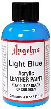 Angelus Brand Peinture acrylique pour le cuir Blanc 29,6 ml 4 Ounces bleu clair