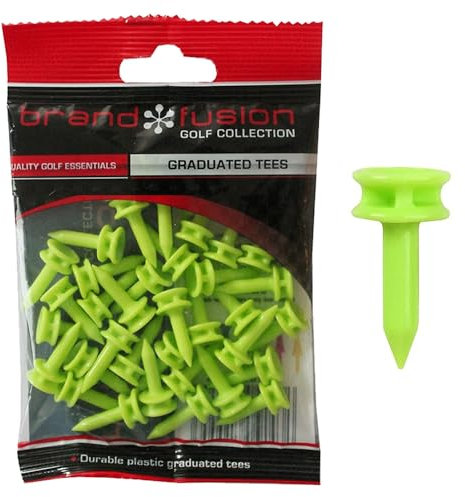 The Golfers Club Golf Graduated Lime Green Plastic Tees (1 Inch x 35)