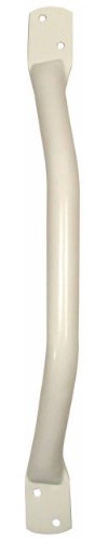 Aidapt White Safety Outdoor Indoor Offset 18 (459mm) Easy Grip Coated Steel Grab Bar Rail Support Aid