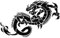 Tattoomaker Wandtattoo Wandaufkleber XXL Drache 120 x 75cm Motiv: #32 schwarz