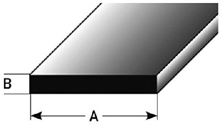 Flachprofil, Montageprofil / Bauprofil, 10 x 2 mm aus Aluminium