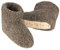 Heller Vertrieb 100% Reine Schafwolle Hausschuhe Wollhausschuhe Hüttenschuhe Stiefel (Gr. 36-47) Damen Herren - Dunkelgrau/Braun, Dunkelgrau Braun, 40/41 EU Weit