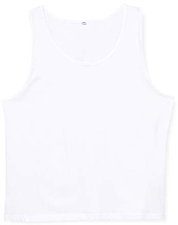Build Your Brand Jersey Big Tank XXL,White