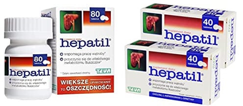 HEPATIL - 80 capsules support the correct functioning of the liver - liver detoxification, cleansing, regeneration, health support.