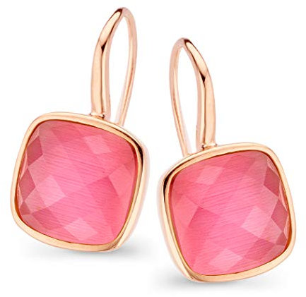 Orphelia Damen-Ohrhänger Ohrschmuck 925 Silber rhodiniert Zirkonia rot Brillantschliff-ZO-7198/PI