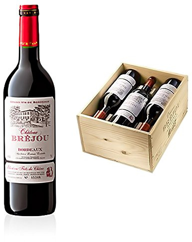 Chateau Bréjou Bordeaux Rotwein AOC - 6 Flaschen in Original-Holzkiste