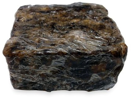 SAAQIN - Raw African Black Soap for All Skin Types, Black Soap Ideal for Acne, Wrinkles, Make-Up Removal, Hair & Body, Natural Glycerin Black African Soap, African Black Soap Bar from Ghana, 5 Lbs