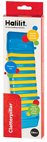 Halilit Clatterpillar Musical Instrument. Brightly Coloured Children's Music Toy. Easy to Play. Clickety-Clack Sound. Suitable for Boys & Girls 2 years +