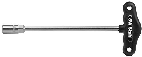 SW-Stahl T-Griff Steckschlüssel SW 8 - Sechskant-Schlüssel 237 mm | Präzisions-Schraubwerkzeug mit 8 mm Schlüsselweite - ergonomischer T-Griff - 230 mm Klingenlänge - Modell 02080-8X230