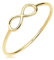 Elli PREMIUM Ring Damen Infinity Minimal Geo in 375 Gelbgold
