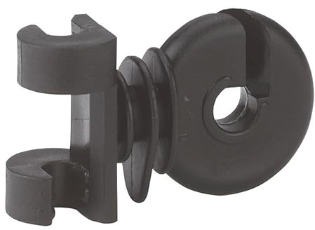 Kerbl 50 Stück Zusatzisolator Clip rund für Rundpfähle Weidezaunzubehör
