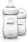 Philips Avent 260ml Natural Feeding Bottle for Newborn (Transparent, Pack of 2)