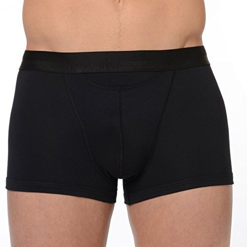 HOM Calzoncillo Retro HO1 Hombres Hombres Pantalones Cortos del Boxeador Hombres Soft - selección de Color: Colour: Black | Size: X-Large