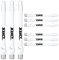 RED DRAGON DRX Coated Aluminium Medium White Logo Dart Stems (Shafts) - 2 Sets per Pack (6 Stems in total)