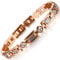 RainSo Ein Elegantes Magnettherapie-Armband für Damen im Walking-Stil lindert effektiv Gelenkschmerzen, das beste Geschenk für fürsorgliche Mütter (Golden)