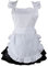 aspire Weiße Schürze Retro Rüschen Kochschürze Maid Kostüm für Kochen Backen
