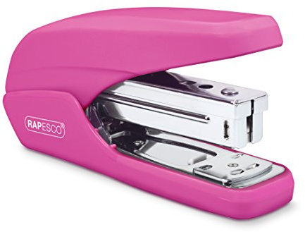 Rapesco 1384 X5-25ps Less Effort Stapler, 25 Sheet Capacity, Hot Pink | Fuchsia Pink