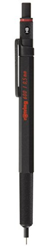 Rotring 600 Black Knurled Grip 0.5mm Mechanical Pencil by Rotring