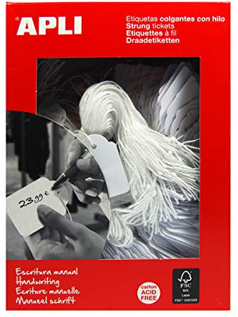 Apli 000390 Boite de 500 Étiquettes Bijouterie 22 x 35 mm